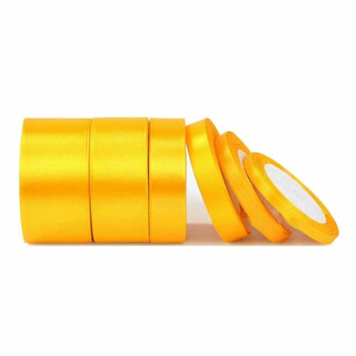 Satinband, 22 Meter, 6 mm, 10 mm, 15 mm, 25 mm, 38 mm, 50 mm, perfekt für Schärpen, Schleifen, handgefertigt, Basteln, Hochzeit, Party, Dekoration, Gelb, Breite 50 mm Satinband, 22 Meter, 6 mm, 10 mm, 15 mm, 25 mm, 38 mm, 50 mm, perfekt für Schärpen, Schleifen, handgefertigt, Basteln, Hochzeit, Party, Dekoration, Gelb, Breite 50 mm von GTYFRD
