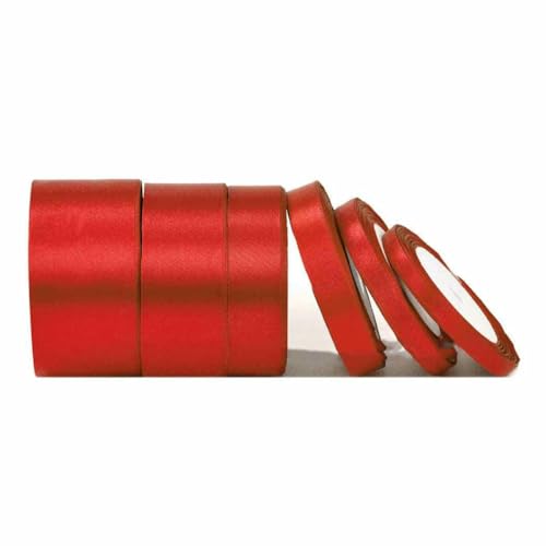 Satinband, 22 Meter, 6 mm, 10 mm, 15 mm, 25 mm, 38 mm, 50 mm, perfekt für Schärpen, Schleifen, handgefertigt, Basteln, Hochzeit, Party, Dekoration, Rot, Breite 50 mm Satinband, 22 Meter, 6 mm, 10 mm, 15 mm, 25 mm, 38 mm, 50 mm, perfekt für Schärpen, Schleifen, handgefertigt, Basteln, Hochzeit, Party, Dekoration, Rot, Breite 50 mm von GTYFRD