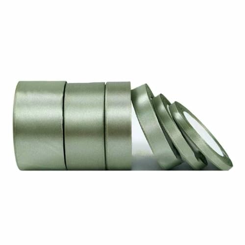 Satinband, 22 Meter, 6 mm, 10 mm, 15 mm, 25 mm, 38 mm, 50 mm, perfekt für Schärpen, Schleifen, handgefertigt, Basteln, Hochzeit, Party, Dekoration, Salbeigrün, Breite 38 mm Satinband, 22 Meter, 6 mm, 10 mm, 15 mm, 25 mm, 38 mm, 50 mm, perfekt für Schärpen, Schleifen, handgefertigt, Basteln, Hochzeit, Party, Dekoration, Salbeigrün, Breite 38 mm von GTYFRD