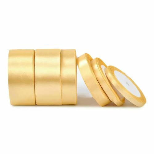 Satinband, 25 Yards, 6 mm, 10 mm, 15 mm, 25 mm, 38 mm, 50 mm, Schärpe, Schleife, handgefertigt, DIY, Basteln, Hochzeit, Party, Dekoration, Champagnergold, Breite 25 mm Satinband, 25 Yards, 6 mm, 10 mm, 15 mm, 25 mm, 38 mm, 50 mm, Schärpe, Schleife, handgefertigt, DIY, Basteln, Hochzeit, Party, Dekoration, Champagnergold, Breite 25 mm von GTYFRD