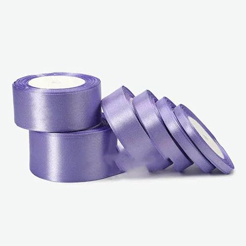 Satinband, 25 Yards, 6 mm – 50 mm, Schärpe, Schleife, handgefertigt, DIY, Basteln, Halloween, Weihnachten, Hochzeit, Geburtstag, Party, Dekoration, Hellviolett, Breite 6 mm Satinband, 25 Yards, 6 mm – 50 mm, Schärpe, Schleife, handgefertigt, DIY, Basteln, Halloween, Weihnachten, Hochzeit, Geburtstag, Party, Dekoration, Hellviolett, Breite 6 mm von GTYFRD
