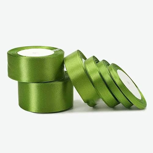 Satinband, 25 Yards, 6 mm – 50 mm, Schärpe, Schleife, handgefertigt, DIY, Basteln, Halloween, Weihnachten, Hochzeit, Geburtstag, Party, Dekoration, Olivgrün, Breite 6 mm Satinband, 25 Yards, 6 mm – 50 mm, Schärpe, Schleife, handgefertigt, DIY, Basteln, Halloween, Weihnachten, Hochzeit, Geburtstag, Party, Dekoration, Olivgrün, Breite 6 mm von GTYFRD