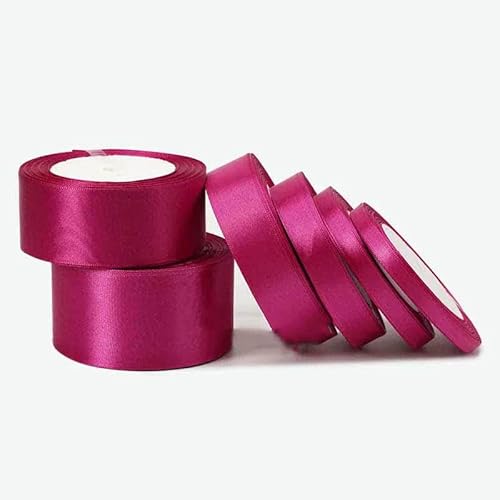 Satinband, 25 Yards, 6 mm – 50 mm, Schärpe, Schleife, handgefertigt, DIY, Basteln, Halloween, Weihnachten, Hochzeit, Geburtstag, Party, Dekoration, Rosarot, Breite 6 mm Satinband, 25 Yards, 6 mm – 50 mm, Schärpe, Schleife, handgefertigt, DIY, Basteln, Halloween, Weihnachten, Hochzeit, Geburtstag, Party, Dekoration, Rosarot, Breite 6 mm von GTYFRD