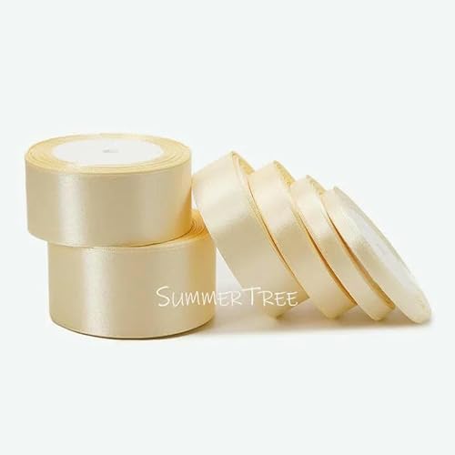Satinband, 25 Yards, 6 mm – 50 mm, Schärpe, Wickelschleife, handgefertigt, DIY-Bastelarbeiten, Halloween, Weihnachten, Hochzeit, Geburtstag, Party-Dekoration, Beige, Breite 50 mm Satinband, 25 Yards, 6 mm – 50 mm, Schärpe, Wickelschleife, handgefertigt, DIY-Bastelarbeiten, Halloween, Weihnachten, Hochzeit, Geburtstag, Party-Dekoration, Beige, Breite 50 mm von GTYFRD