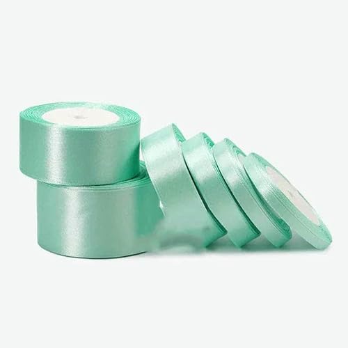 Satinband, 25 Yards, 6 mm – 50 mm, Schärpe, Wickelschleife, handgefertigt, DIY-Bastelarbeiten, Halloween, Weihnachten, Hochzeit, Geburtstag, Party-Dekoration, Minze, Breite 6 mm Satinband, 25 Yards, 6 mm – 50 mm, Schärpe, Wickelschleife, handgefertigt, DIY-Bastelarbeiten, Halloween, Weihnachten, Hochzeit, Geburtstag, Party-Dekoration, Minze, Breite 6 mm von GTYFRD