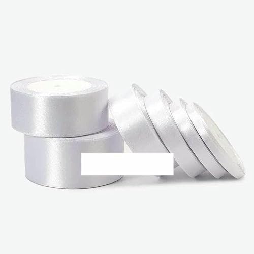 Satinband, 25 Yards, 6 mm – 50 mm, Schärpe, Wickelschleife, handgefertigt, DIY-Bastelarbeiten, Halloween, Weihnachten, Hochzeit, Geburtstag, Party-Dekoration, Weiß, Breite 6 mm Satinband, 25 Yards, 6 mm – 50 mm, Schärpe, Wickelschleife, handgefertigt, DIY-Bastelarbeiten, Halloween, Weihnachten, Hochzeit, Geburtstag, Party-Dekoration, Weiß, Breite 6 mm von GTYFRD