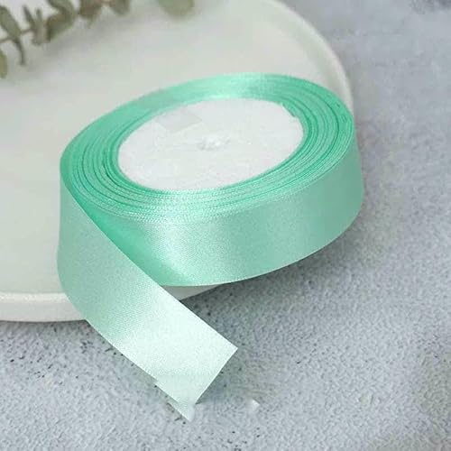 Satinband, 25 Yards/Rolle, 6 mm, 10 mm, 15 mm, 25 mm, 38 mm, 50 mm, Schärpe, Schleife, handgefertigt, Basteln, Weihnachten, Hochzeit, Party, Dekoration, Mintgrün, Breite 38 mm Satinband, 25 Yards/Rolle, 6 mm, 10 mm, 15 mm, 25 mm, 38 mm, 50 mm, Schärpe, Schleife, handgefertigt, Basteln, Weihnachten, Hochzeit, Party, Dekoration, Mintgrün, Breite 38 mm von GTYFRD