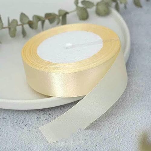 Satinband, 25 Yards/Rolle, 6 mm, 10 mm, 15 mm, 25 mm, 38 mm, 50 mm, Schärpe, Schleife, handgefertigt, DIY, Basteln, Weihnachten, Hochzeit, Party, Dekoration, Beige, Breite 6 mm Satinband, 25 Yards/Rolle, 6 mm, 10 mm, 15 mm, 25 mm, 38 mm, 50 mm, Schärpe, Schleife, handgefertigt, DIY, Basteln, Weihnachten, Hochzeit, Party, Dekoration, Beige, Breite 6 mm von GTYFRD