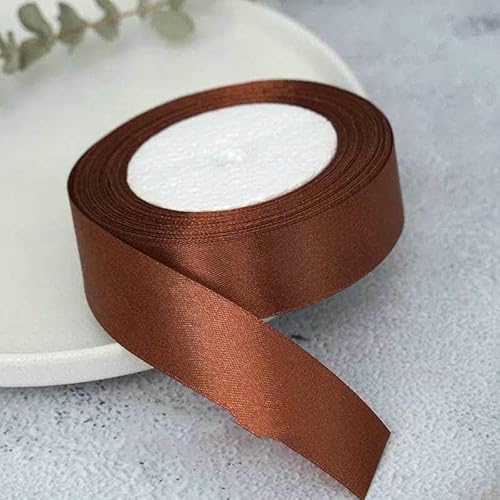 Satinband, 25 Yards/Rolle, 6 mm, 10 mm, 15 mm, 25 mm, 38 mm, 50 mm, Schärpe, Schleife, handgefertigt, DIY, Basteln, Weihnachten, Hochzeit, Party, Dekoration, Braun, Breite 38 mm Satinband, 25 Yards/Rolle, 6 mm, 10 mm, 15 mm, 25 mm, 38 mm, 50 mm, Schärpe, Schleife, handgefertigt, DIY, Basteln, Weihnachten, Hochzeit, Party, Dekoration, Braun, Breite 38 mm von GTYFRD
