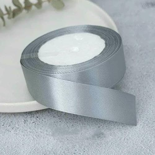 Satinband, 25 Yards/Rolle, 6 mm, 10 mm, 15 mm, 25 mm, 38 mm, 50 mm, Schärpe, Schleife, handgefertigt, DIY, Basteln, Weihnachten, Hochzeit, Party, Dekoration, Grau, Breite 15 mm Satinband, 25 Yards/Rolle, 6 mm, 10 mm, 15 mm, 25 mm, 38 mm, 50 mm, Schärpe, Schleife, handgefertigt, DIY, Basteln, Weihnachten, Hochzeit, Party, Dekoration, Grau, Breite 15 mm von GTYFRD