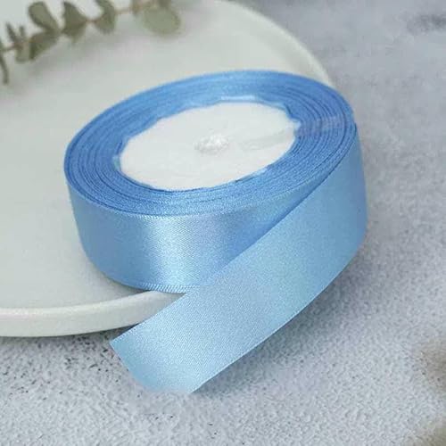Satinband, 25 Yards/Rolle, 6 mm, 10 mm, 15 mm, 25 mm, 38 mm, 50 mm, Schärpe, Schleife, handgefertigt, DIY, Basteln, Weihnachten, Hochzeit, Party, Dekoration, Hellblau, Breite 6 mm Satinband, 25 Yards/Rolle, 6 mm, 10 mm, 15 mm, 25 mm, 38 mm, 50 mm, Schärpe, Schleife, handgefertigt, DIY, Basteln, Weihnachten, Hochzeit, Party, Dekoration, Hellblau, Breite 6 mm von GTYFRD