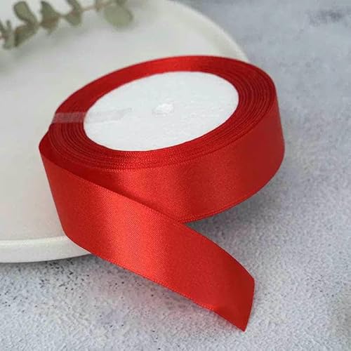 Satinband, 25 Yards/Rolle, 6 mm, 10 mm, 15 mm, 25 mm, 38 mm, 50 mm, Schärpe, Schleife, handgefertigt, DIY, Basteln, Weihnachten, Hochzeit, Party, Dekoration, Rot, Breite 50 mm Satinband, 25 Yards/Rolle, 6 mm, 10 mm, 15 mm, 25 mm, 38 mm, 50 mm, Schärpe, Schleife, handgefertigt, DIY, Basteln, Weihnachten, Hochzeit, Party, Dekoration, Rot, Breite 50 mm von GTYFRD