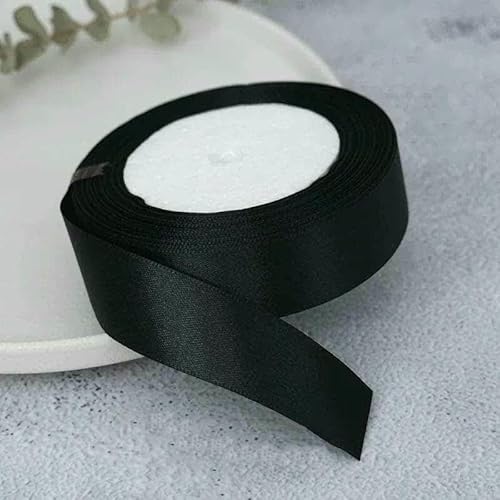 Satinband, 25 Yards/Rolle, 6 mm, 10 mm, 15 mm, 25 mm, 38 mm, 50 mm, Schärpe, Schleife, handgefertigt, DIY, Basteln, Weihnachten, Hochzeit, Party, Dekoration, Schwarz, Breite 38 mm Satinband, 25 Yards/Rolle, 6 mm, 10 mm, 15 mm, 25 mm, 38 mm, 50 mm, Schärpe, Schleife, handgefertigt, DIY, Basteln, Weihnachten, Hochzeit, Party, Dekoration, Schwarz, Breite 38 mm von GTYFRD