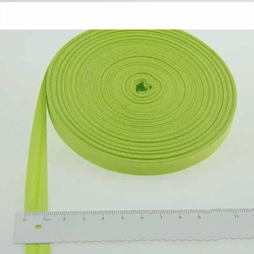 Schrägband aus Polyester, Größe: 12 mm, Breite: 1,27 cm, 27,6 m, das schmalste gefaltete Schrägband zum Selbernähen, 2 hellgrün, 12 mm x 27,6 m Schrägband aus Polyester, Größe: 12 mm, Breite: 1,27 cm, 27,6 m, das schmalste gefaltete Schrägband zum Selbernähen, 2 hellgrün, 12 mm x 27,6 m von GTYFRD