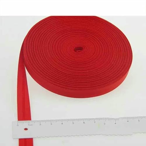 Schrägband aus Polyester, Größe: 12 mm, Breite: 1,27 cm, 27,6 m, das schmalste gefaltete Schrägband zum Selbernähen, 6 Rot, 12 mm x 27,6 m Schrägband aus Polyester, Größe: 12 mm, Breite: 1,27 cm, 27,6 m, das schmalste gefaltete Schrägband zum Selbernähen, 6 Rot, 12 mm x 27,6 m von GTYFRD
