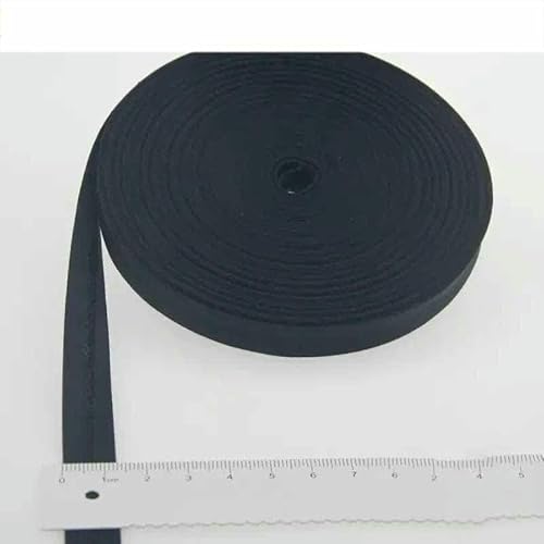 Schrägband aus Polyester, Größe: 12 mm, Breite: 1,27 cm, 27,6 m, das schmalste gefaltete Schrägband zum Selbernähen – 11 Schwarz – 12 mm x 27,6 m Schrägband aus Polyester, Größe: 12 mm, Breite: 1,27 cm, 27,6 m, das schmalste gefaltete Schrägband zum Selbernähen – 11 Schwarz – 12 mm x 27,6 m von GTYFRD