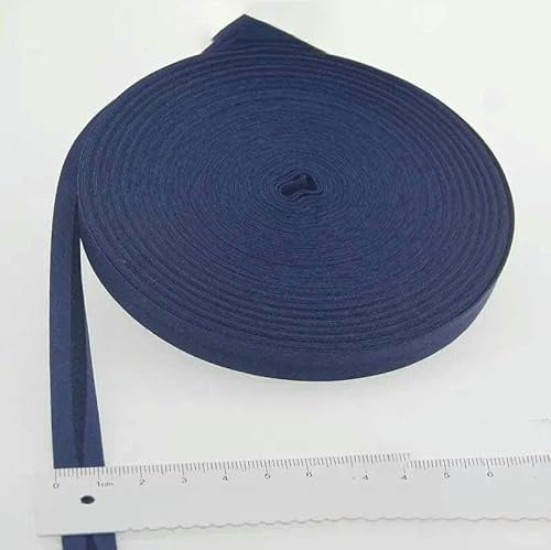 Schrägband aus Polyester, Größe: 12 mm, Breite: 1,27 cm, 27,6 m, das schmalste gefaltete Schrägband zum Selbernähen – 13 Marineblau – 12 mm x 27,6 m Schrägband aus Polyester, Größe: 12 mm, Breite: 1,27 cm, 27,6 m, das schmalste gefaltete Schrägband zum Selbernähen – 13 Marineblau – 12 mm x 27,6 m von GTYFRD