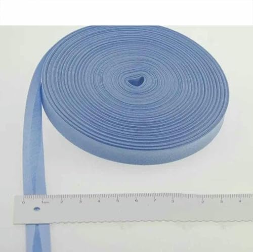 Schrägband aus Polyester, Größe: 12 mm, Breite: 1,27 cm, 27,6 m, das schmalste gefaltete Schrägband zum Selbernähen – 14 Himmelblau – 12 mm x 27,6 m Schrägband aus Polyester, Größe: 12 mm, Breite: 1,27 cm, 27,6 m, das schmalste gefaltete Schrägband zum Selbernähen – 14 Himmelblau – 12 mm x 27,6 m von GTYFRD
