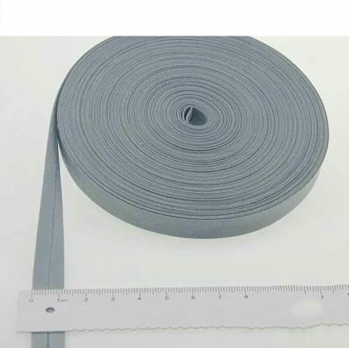 Schrägband aus Polyester, Größe: 12 mm, Breite: 1,27 cm, 27,6 m, das schmalste gefaltete Schrägband zum Selbernähen – 24 Hellgrau – 12 mm x 27,6 m Schrägband aus Polyester, Größe: 12 mm, Breite: 1,27 cm, 27,6 m, das schmalste gefaltete Schrägband zum Selbernähen – 24 Hellgrau – 12 mm x 27,6 m von GTYFRD