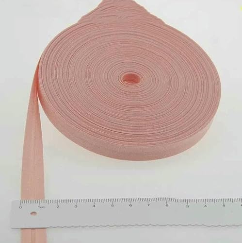 Schrägband aus Polyester, Größe: 12 mm, Breite: 1,27 cm, 27,6 m, das schmalste gefaltete Schrägband zum Selbernähen – 26 Hellrosa – 12 mm x 27,6 m Schrägband aus Polyester, Größe: 12 mm, Breite: 1,27 cm, 27,6 m, das schmalste gefaltete Schrägband zum Selbernähen – 26 Hellrosa – 12 mm x 27,6 m von GTYFRD