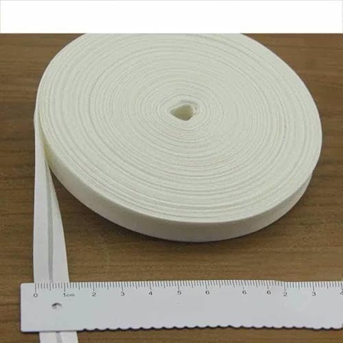 Schrägband aus Polyester, Größe: 12 mm, Breite: 1,27 cm, 27,6 m, das schmalste gefaltete Schrägband zum Selbernähen – 5 Elfenbeinweiß – 12 mm x 27,6 m Schrägband aus Polyester, Größe: 12 mm, Breite: 1,27 cm, 27,6 m, das schmalste gefaltete Schrägband zum Selbernähen – 5 Elfenbeinweiß – 12 mm x 27,6 m von GTYFRD