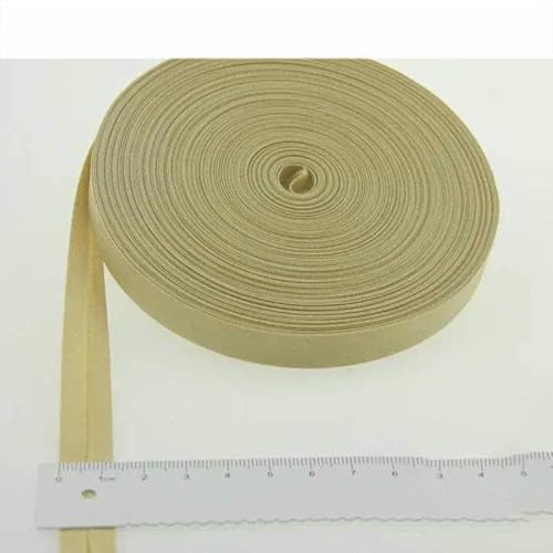 Schrägband aus Polyester, Größe: 12 mm, Breite: 1,27 cm, 27 m, das schmalste gefaltete Schrägband zum Selbernähen – 27 Hellbeige – 12 mm x 27 m Schrägband aus Polyester, Größe: 12 mm, Breite: 1,27 cm, 27 m, das schmalste gefaltete Schrägband zum Selbernähen – 27 Hellbeige – 12 mm x 27 m von GTYFRD