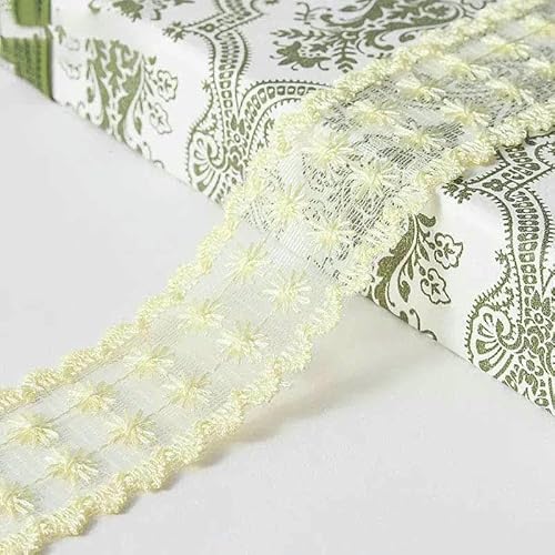 Spitzenband, 40 mm, 3,8 cm, DIY-Spielzeug, Haarschleifen, Zubehör, Dekoration, Handarbeit, Basteln, Nähen, Materialien, 9,1 m, Gelb, 4 cm Spitzenband, 40 mm, 3,8 cm, DIY-Spielzeug, Haarschleifen, Zubehör, Dekoration, Handarbeit, Basteln, Nähen, Materialien, 9,1 m, Gelb, 4 cm von GTYFRD