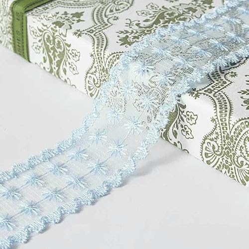 Spitzenband, 40 mm, 3,8 cm, DIY-Spielzeug, Haarschleifen, Zubehör, Dekoration, Handarbeit, Basteln, Nähen, Materialien, 9,1 m, Hellblau, 4 cm Spitzenband, 40 mm, 3,8 cm, DIY-Spielzeug, Haarschleifen, Zubehör, Dekoration, Handarbeit, Basteln, Nähen, Materialien, 9,1 m, Hellblau, 4 cm von GTYFRD