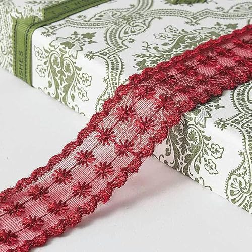 Spitzenband, 40 mm, 3,8 cm, DIY-Spielzeug, Haarschleifen, Zubehör, Dekoration, Handarbeit, Basteln, Nähen, Materialien, 9,1 m, Weinrot, 4 cm Spitzenband, 40 mm, 3,8 cm, DIY-Spielzeug, Haarschleifen, Zubehör, Dekoration, Handarbeit, Basteln, Nähen, Materialien, 9,1 m, Weinrot, 4 cm von GTYFRD
