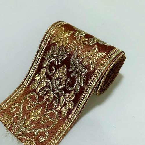 Spitzenband mit ethnischer Stickerei, Vintage-Stil, Jacquard-Spitzenbesatz, für Kleider, Kleidung, Taschen, Dekorationen, DIY-Nähzubehör, 6 cm, Kaffeebraun, 3–100 cm Spitzenband mit ethnischer Stickerei, Vintage-Stil, Jacquard-Spitzenbesatz, für Kleider, Kleidung, Taschen, Dekorationen, DIY-Nähzubehör, 6 cm, Kaffeebraun, 3–100 cm von GTYFRD