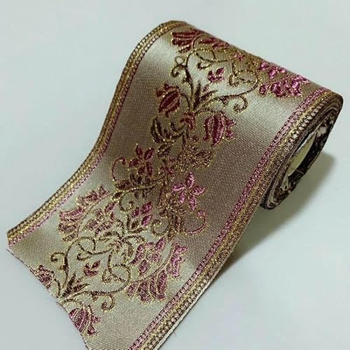 Spitzenband mit ethnischer Stickerei, Vintage-Stil, Jacquard-Spitzenbesatz, für Kleider, Kleidung, Taschen, Dekorationen, DIY-Nähzubehör, 8 cm, Lila, 100 cm Spitzenband mit ethnischer Stickerei, Vintage-Stil, Jacquard-Spitzenbesatz, für Kleider, Kleidung, Taschen, Dekorationen, DIY-Nähzubehör, 8 cm, Lila, 100 cm von GTYFRD