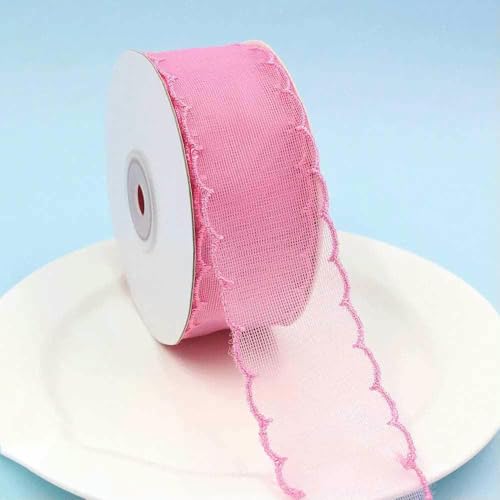 Transparentes Chiffonband, Organza-Satinband, 3,8 cm breit, für Haarschleifen-Clip-Accessoires und Dekoration für Festivals, Hochzeiten und Brautpartys, 1 lang, 4,5 m Transparentes Chiffonband, Organza-Satinband, 3,8 cm breit, für Haarschleifen-Clip-Accessoires und Dekoration für Festivals, Hochzeiten und Brautpartys, 1 lang, 4,5 m von GTYFRD