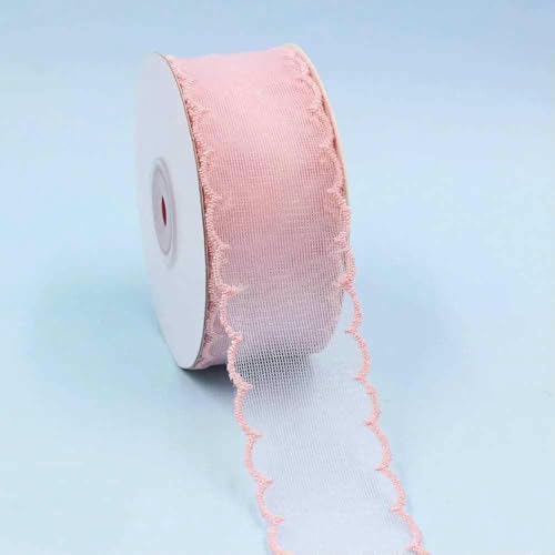 Transparentes Chiffonband, Organza-Satinband, 3,8 cm breit, für Haarschleifen-Clip-Accessoires und Dekoration für Festivals, Hochzeiten und Brautpartys, 2-lang, 4,5 m Transparentes Chiffonband, Organza-Satinband, 3,8 cm breit, für Haarschleifen-Clip-Accessoires und Dekoration für Festivals, Hochzeiten und Brautpartys, 2-lang, 4,5 m von GTYFRD