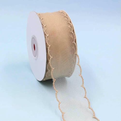 Transparentes Chiffonband, Organza-Satinband, 3,8 cm breit, für Haarschleifen-Clip-Accessoires und Dekorationen für Festivals, Hochzeiten und Brautpartys, 15,2 cm lang, 4,5 m Transparentes Chiffonband, Organza-Satinband, 3,8 cm breit, für Haarschleifen-Clip-Accessoires und Dekorationen für Festivals, Hochzeiten und Brautpartys, 15,2 cm lang, 4,5 m von GTYFRD