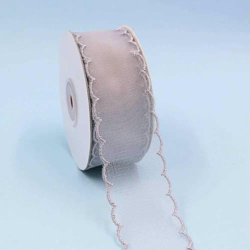 Transparentes Chiffonband, Organza-Satinband, 3,8 cm breit, für Haarschleifen-Clip-Accessoires und Dekorationen für Festivals, Hochzeiten und Brautpartys, 17,8 cm lang, 4,5 m Transparentes Chiffonband, Organza-Satinband, 3,8 cm breit, für Haarschleifen-Clip-Accessoires und Dekorationen für Festivals, Hochzeiten und Brautpartys, 17,8 cm lang, 4,5 m von GTYFRD