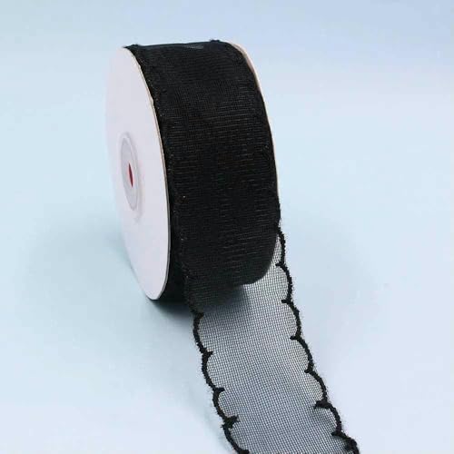 Transparentes Chiffonband, Organza-Satinband, 3,8 cm breit, für Haarschleifen-Clip-Accessoires und Dekorationen für Festivals, Hochzeiten und Brautpartys, 22,9 cm lang, 4,5 m Transparentes Chiffonband, Organza-Satinband, 3,8 cm breit, für Haarschleifen-Clip-Accessoires und Dekorationen für Festivals, Hochzeiten und Brautpartys, 22,9 cm lang, 4,5 m von GTYFRD