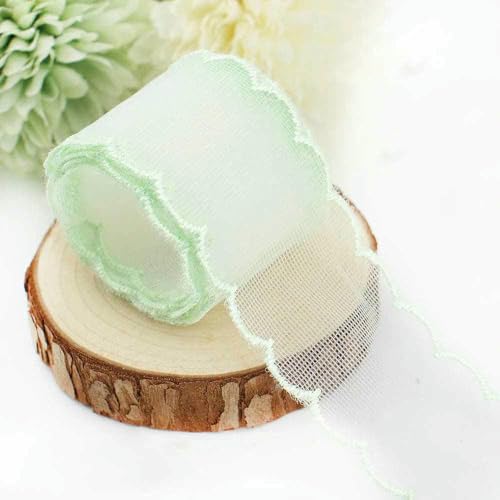 Transparentes Chiffonband, Organza-Satinband, 3,8 cm breit, für Haarschleifen-Clip-Accessoires und Dekorationen für Festivals, Hochzeiten und Brautpartys, 28,9 cm lang, 4,5 m Transparentes Chiffonband, Organza-Satinband, 3,8 cm breit, für Haarschleifen-Clip-Accessoires und Dekorationen für Festivals, Hochzeiten und Brautpartys, 28,9 cm lang, 4,5 m von GTYFRD