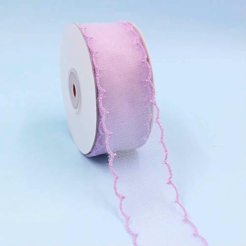 Transparentes Chiffonband, Organza-Satinband, 3,8 cm breit, für Haarschleifen-Clip-Accessoires und Dekorationen für Festivals, Hochzeiten und Brautpartys, 5 Meter lang Transparentes Chiffonband, Organza-Satinband, 3,8 cm breit, für Haarschleifen-Clip-Accessoires und Dekorationen für Festivals, Hochzeiten und Brautpartys, 5 Meter lang von GTYFRD