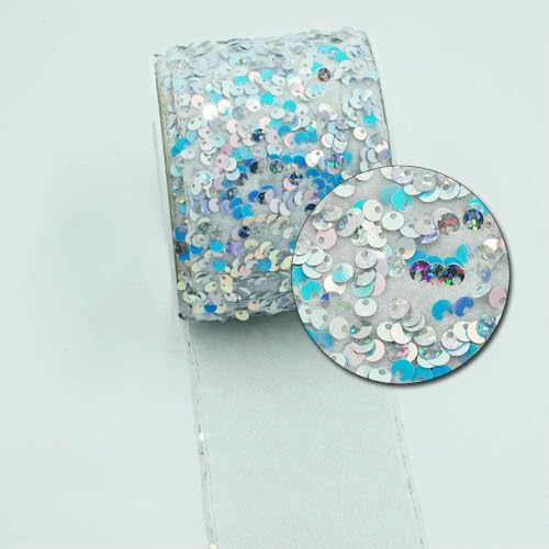 Zoll 75 mm DIY zweifarbig geschälter, unordentlicher Paillettenstoff, wendbares Paillettenband für Bastelbedarf, Nähzubehör, 5 Yard-O5103911-25 Yard Zoll 75 mm DIY zweifarbig geschälter, unordentlicher Paillettenstoff, wendbares Paillettenband für Bastelbedarf, Nähzubehör, 5 Yard-O5103911-25 Yard von GTYFRD