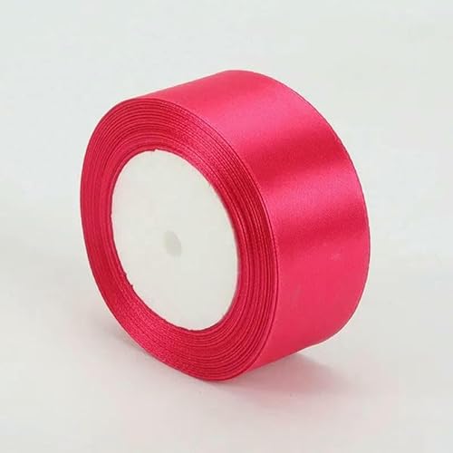 cm Bandrolle, Satinband, Stoffband zum Basteln, Satinband für Schleifen, künstliche DIY-Bekleidung zum Nähen, DD002-ROSAROT-22M(L)-4cm-22M von GTYFRD