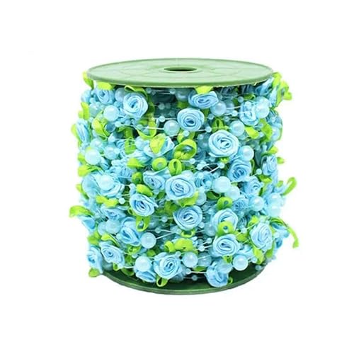 m langes rosa Rosenperlen-Girlandenband mit Blättern für Hochzeitsfeiern, Heimhandwerk, Dekoration, DIY-Zubehör, Verpackung, Blau, 2 m m langes rosa Rosenperlen-Girlandenband mit Blättern für Hochzeitsfeiern, Heimhandwerk, Dekoration, DIY-Zubehör, Verpackung, Blau, 2 m von GTYFRD