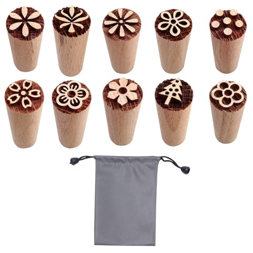 GTYHH 10 Holzstempel Und 1 Aufbewahrungstasche, Gravierte Stempel, Tonstempel, Niedliche Stempel, Scrapbooking-Stempel GTYHH 10 Holzstempel Und 1 Aufbewahrungstasche, Gravierte Stempel, Tonstempel, Niedliche Stempel, Scrapbooking-Stempel von GTYHH