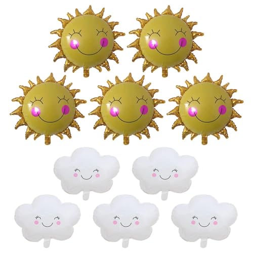GTYHH 10 Stück Cartoonballons, Süße Wolkenballons, Lächelnde Sonnenballons, Aufblasbare Spielzeug Für Kinder, Accessoires Für Partydekoration. GTYHH 10 Stück Cartoonballons, Süße Wolkenballons, Lächelnde Sonnenballons, Aufblasbare Spielzeug Für Kinder, Accessoires Für Partydekoration. von GTYHH