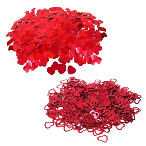 GTYHH 45 G Liebeskonfetti, Rotes Liebeskonfetti, Glitzerndes Herzförmiges Konfetti Aus Aluminiumfolie, Pailletten-Liebesdekoration, Tischliebes-Konfetti-Dekoration GTYHH 45 G Liebeskonfetti, Rotes Liebeskonfetti, Glitzerndes Herzförmiges Konfetti Aus Aluminiumfolie, Pailletten-Liebesdekoration, Tischliebes-Konfetti-Dekoration von GTYHH