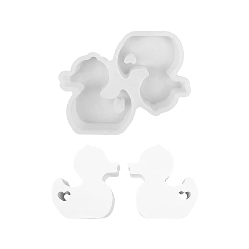 GUAHKUN Enten Silikonform Gießformen Für Kerzen Seife Gips Basteln Handwerk Kerzenformen Seifenform Mit Lebensmittelechtem Material (B) von GUAHKUN