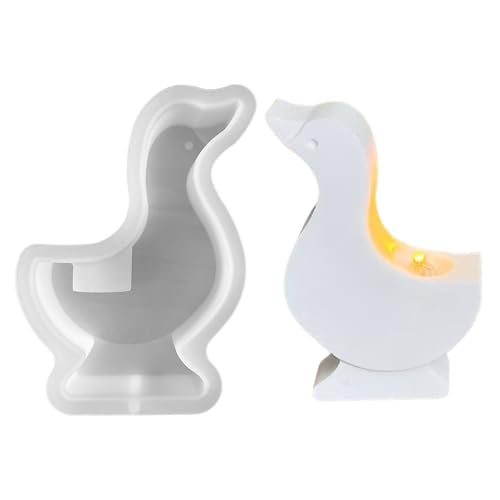 GUAHKUN Enten Silikonform Gießformen Kerzenhalter Für Teelichter Stabkerzen Und Bastelprojekte Handmade Deko Tierformen (B) von GUAHKUN