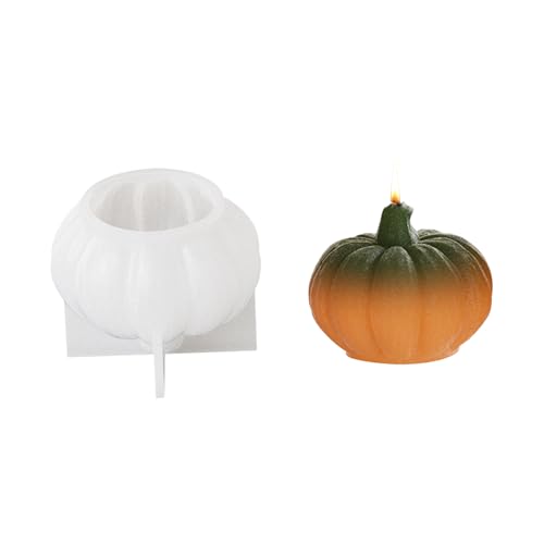 GUAHKUN Halloween Kürbisform Silikon Gießformen 3D Kerzenform Für DIY Kerzen Gips Handwerk Herbstdekoration (C) von GUAHKUN