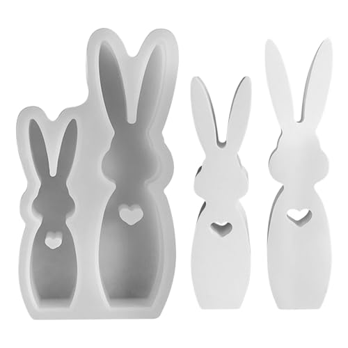 GUAHKUN Osterfiguren Gießform Aus Silikon 15.2x8.5x2.3cm Hasenfigur Für Outdoor-Deko Moderne Osterdekoration In Weiß von GUAHKUN