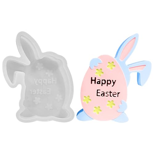 GUAHKUN Osterhasen Ei Gießform Silikonformen Ostern DIY Handwerk Basteln Für Gips Harz Beton 3D Hase Motive von GUAHKUN