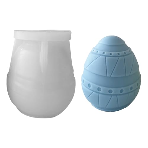 GUAHKUN Ostern Kerzengießform Aus Silikon - 1 Stück Eierform Für Kerzenherstellung Osterdeko Und Handwerk (A) von GUAHKUN